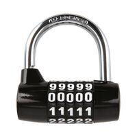 5-Digit Combination Padlock Black For Motorbike or Bicycle