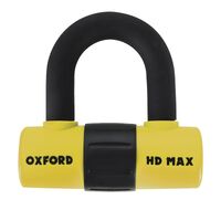 Oxford HD Max Padlock / Disc Lock 14mm Yellow For Motorbike  Scooter or ATV