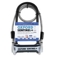 Oxford Sentinel Duo 14mm U-Lock W/ 1.2M Steel Cable For Bicycle