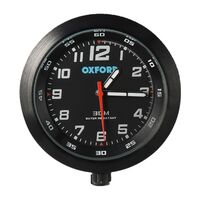 OXFORD Custom Cafe Racer Clock | Black Case | Black Face | Inc Mount Bracket