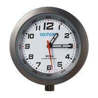 OXFORD Custom Clock | Titanium Case | White Face |  With Mounting Bracket