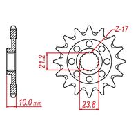 SPROCKET FRONT MTX HORNET LIGHTENED MX 1443 14T #520