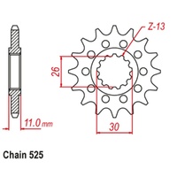 MTX Optional Front Sprocket 15T for Yamaha FZ8N 800  FAZER 2010-2016