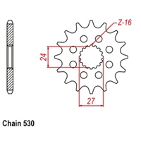 MTX Standard Front Sprocket 18T for Suzuki  GSX1300BK B-KING 2007-2014