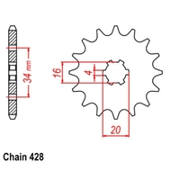 MTX Optional Front Sprocket 11T for Yamaha XT250 2005-2007