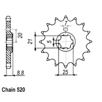 MTX Optional Front Sprocket 14T for HUSQVARNA TE350 1990-1995