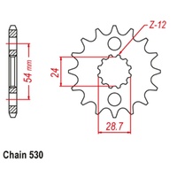 MTX Optional Front Sprocket 18T for Kawasaki ZZR1100 NINJA (ZX1100C) 1993-2001