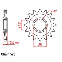 MTX Optional Front Sprocket 13T for HUSABERG MC501 1995