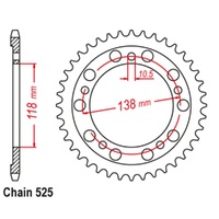 MTX Standard Rear Sprocket 39T