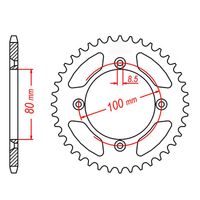 MTX Optional Rear Sprocket 38T for Honda CRF70F 2004-2012