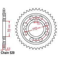 Rear Sprocket 44T