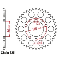 MTX Optional Rear Sprocket 45T for Triumph SPEEDMASTER 790 2003-2005