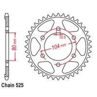 MTX Optional Rear Sprocket 40T for Kawasaki Z1000SX 2011-2019