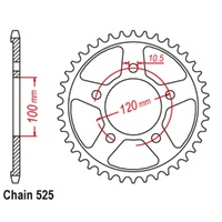 MTX Optional Rear Sprocket 41T for APRILIA RSV1000 TUONO V4R, APRC 2010-2013