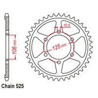 MTX Standard Rear Sprocket 47T