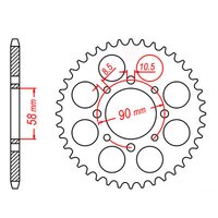 Rear Sprocket 45T