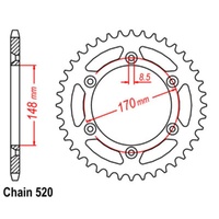 MTX Standard Rear Sprocket 42T for Suzuki  DR650RE 1994-1995