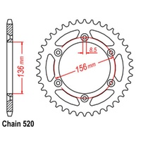 MTX Optional Rear Sprocket 41T for HUSQVARNA CR360 1992-1994