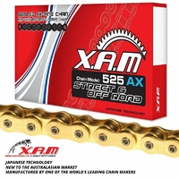 Gold X-Ring Chain 124 Links  for Honda XRV650 AFRICAN TWIN 1988-1990