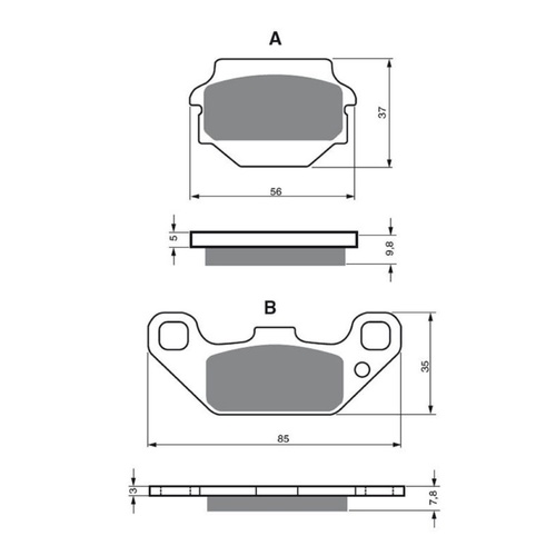 Front Newfren Brake Pads - Off Road ATV Sintered