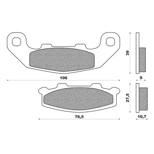 Newfren Front Brake Pad Touring Organic