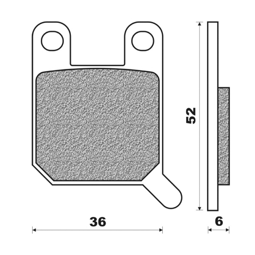 Rear Brake Pads Dirt Organic for Derbi 50 Senda RV 2002 to 2003