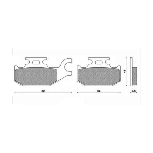 Rear Brake Pads ATV Sintered for Can-Am DS650 2000 to 2007