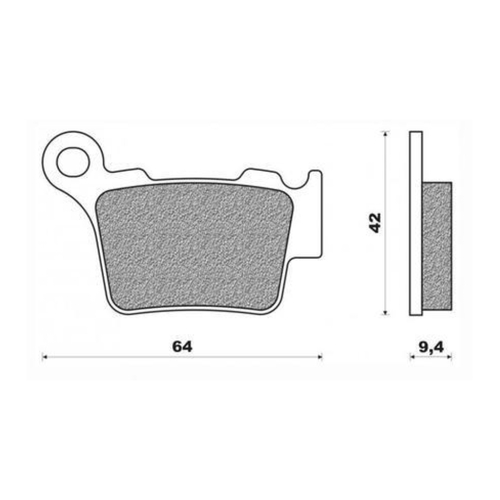 Rear Brake Pads Dirt Sintered for Sherco 500I SEF-R 2018 to 2021