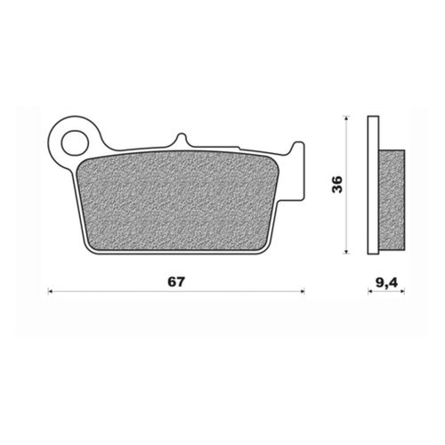 Rear Brake Pads Dirt Organic for Sherco 5.1I Enduro 2005 to 2010