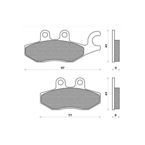 Rear Brake Pads Elite Organic for Gilera 500 Fuoco 2008 to 2010