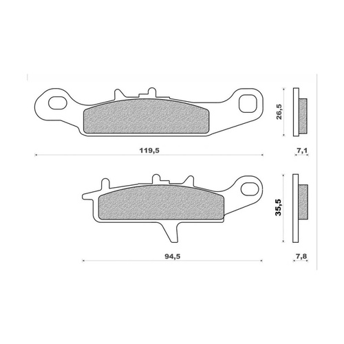 Newfren Rear Brake Pads ATV Sintered