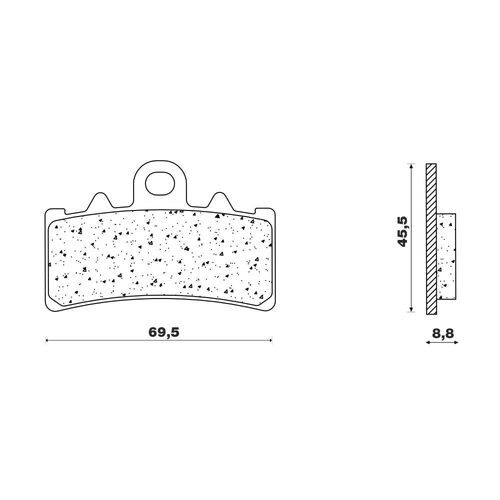 Frnt Brake Pads Touring Organic for Ducati 803 Scrambler Cafe Racer 2017 to 2019