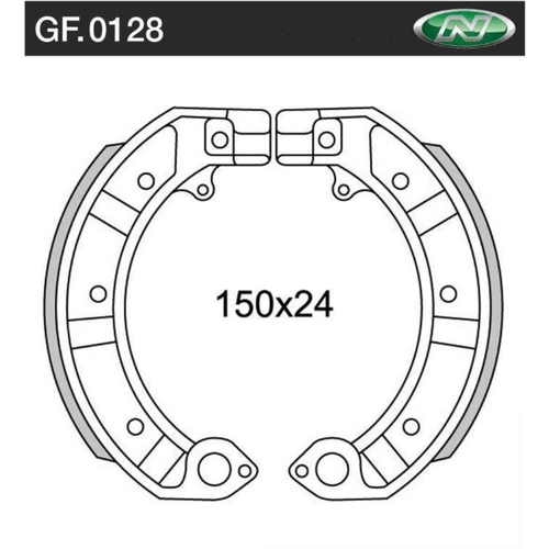 Front Brake Shoes for Piaggio/Vespa PX 125 1980 to 1997