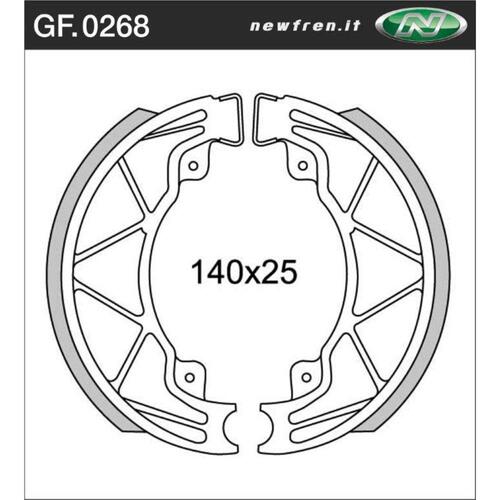 Rear Brake Shoes for Italjet 125 Torpedo 1999 to 2003