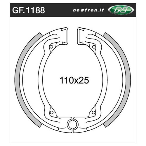 Rear Brake Pads for Yamaha RS100 1975 to 1980