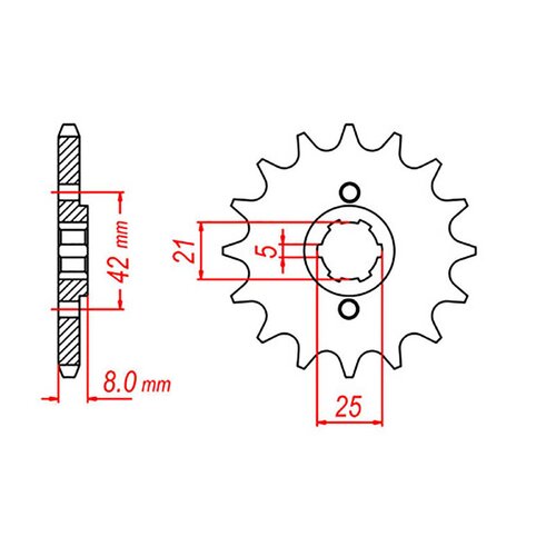 Standard Front Sprocket 15T