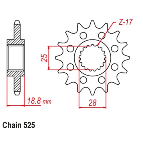 Front Sprocket 17T