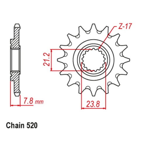 14T Supersprox Front Honda CRF250R 18