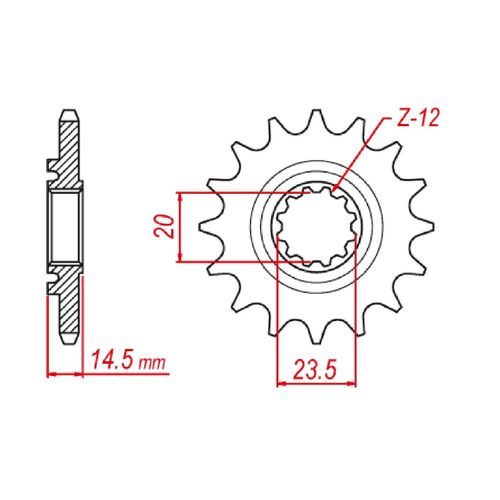 14T Honda Front Sprocket CRF450L