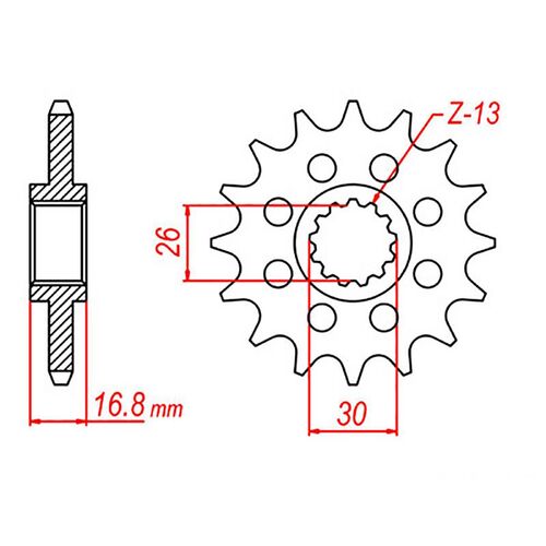 Alternate Pitch 520 Front Sprocket 15T