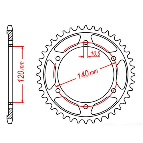 Standard Gearing Rear Sprocket 37T