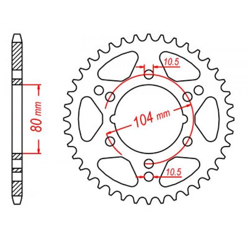 Rear Sprocket Steel - Standard Gearing 40