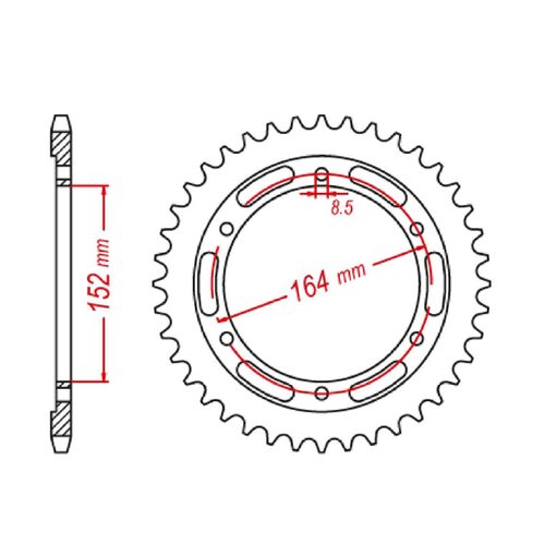 Standard Gearing Rear Sprocket 56T