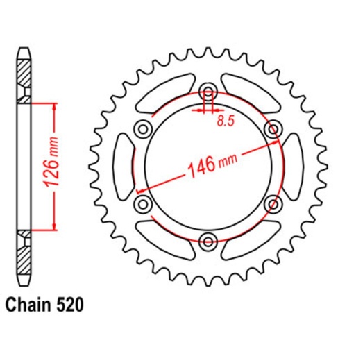 Rear Sprocket 46T