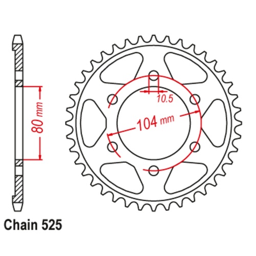 Standard Rear Sprocket 42T