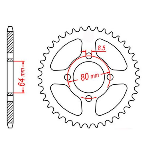 34T Suzuki Rear Sprocket (838) **