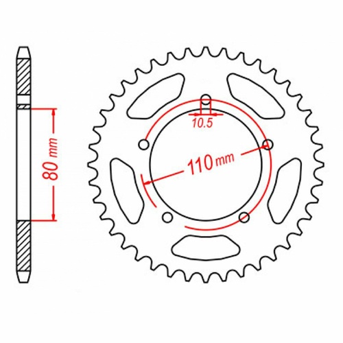 Standard Rear Sprocket 38T