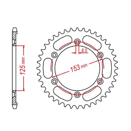 Standard Gearing Rear Sprocket 52T