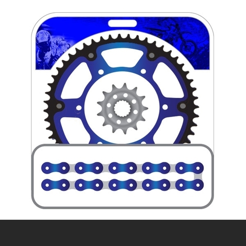 STEALTH Chain and Sprocket Kit | Blue Chain | Blue Stealth Rear Sprocket | 13/48T