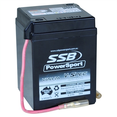 SSB 6V V-SPEC DRY CELL AGM BATTERY for Suzuki RV125 1973 to 1979